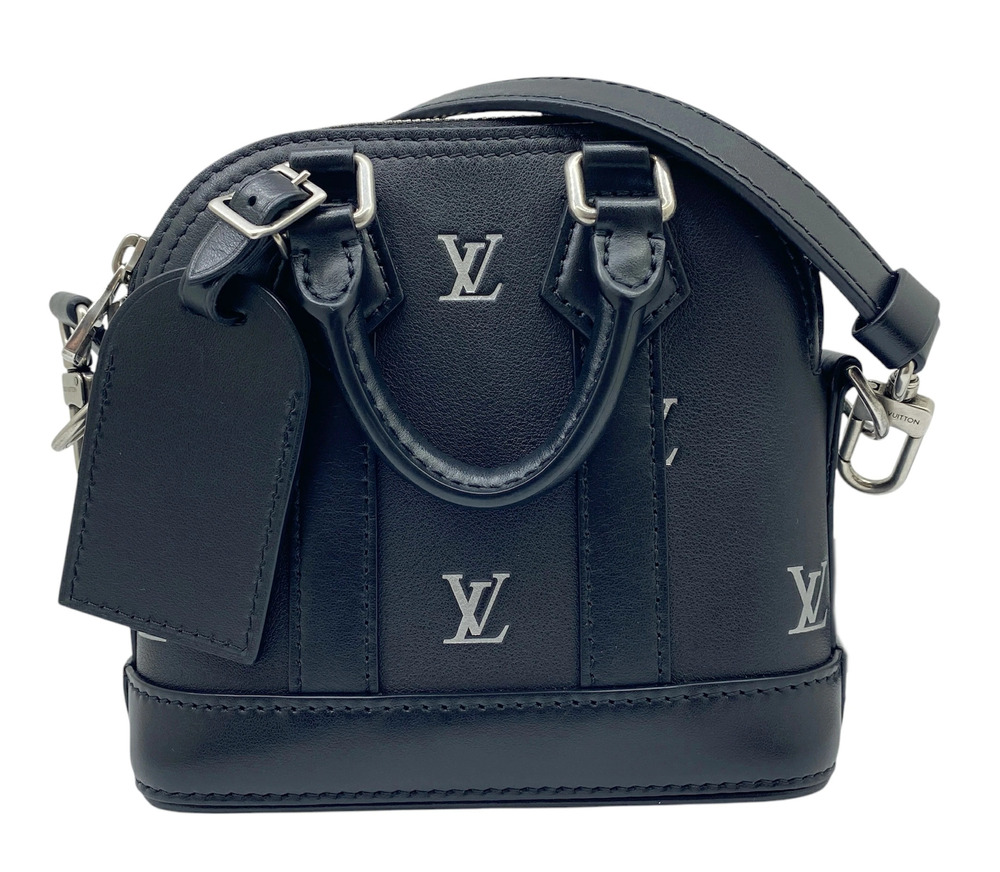 Louis Vuitton Alma Pharrell Williams Leather Top Handle Bag Black